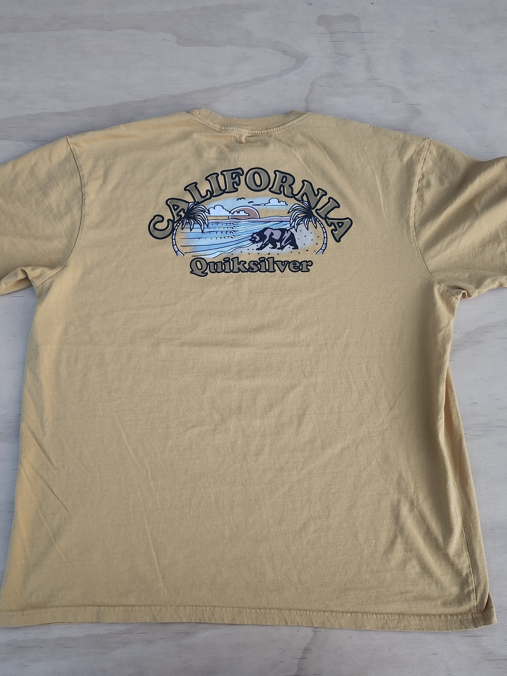 Quiksilver California Graphic Tee - Pale Yellow